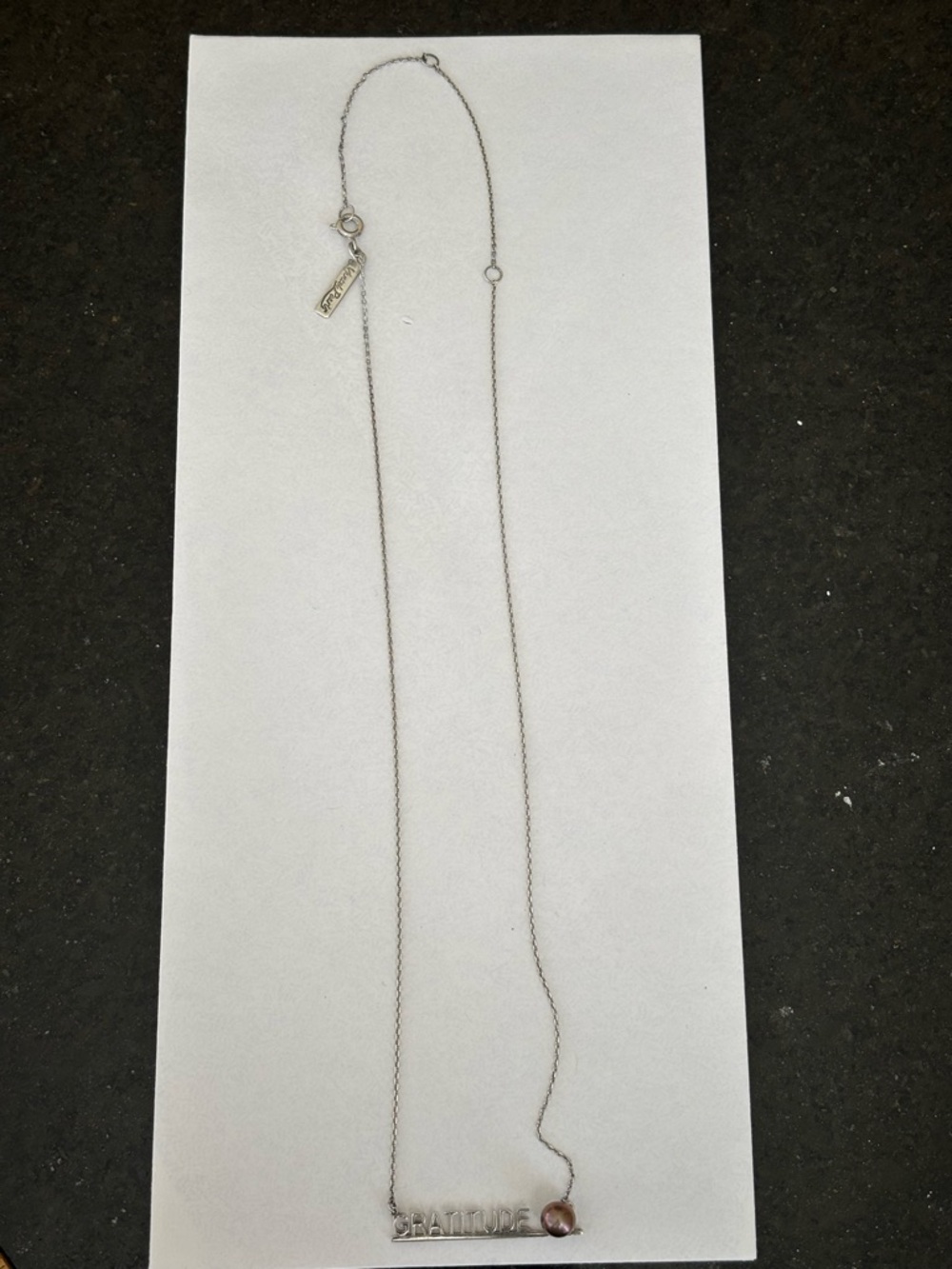 Vantel Pearls .925 Silver Necklace 18” and .925 GRATITUDE w/Freshwater Pearl